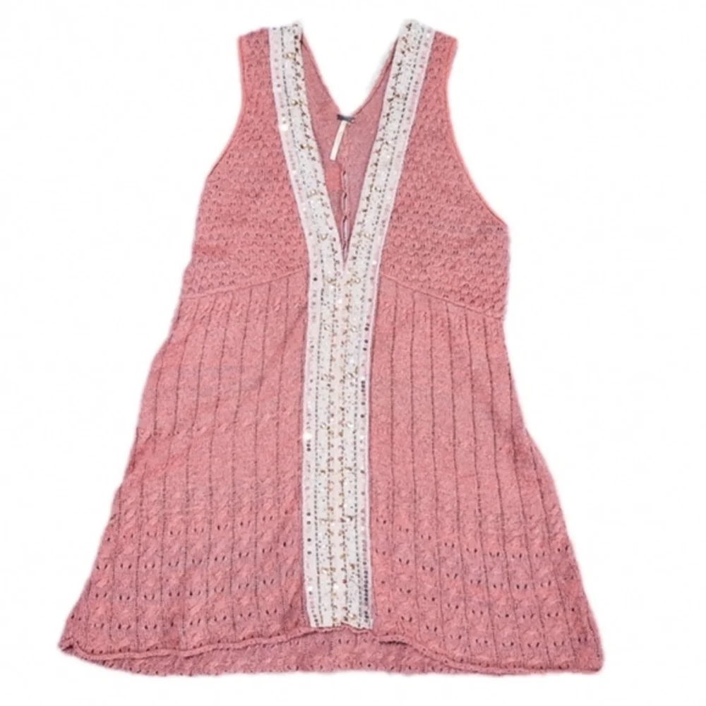Free People Knit Sequin Detailed Dress Size Large